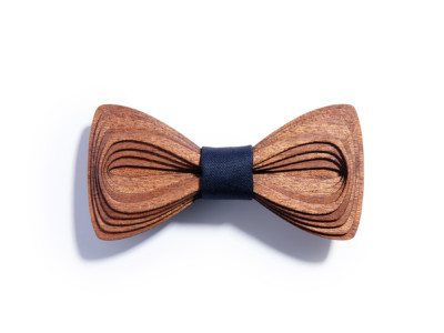 wooden bow tie SR Antero mahogany by hermandia